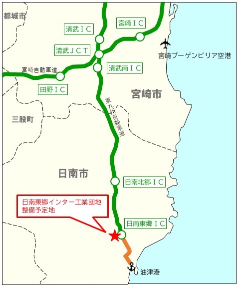 「日南東郷インター工業団地」整備予定地