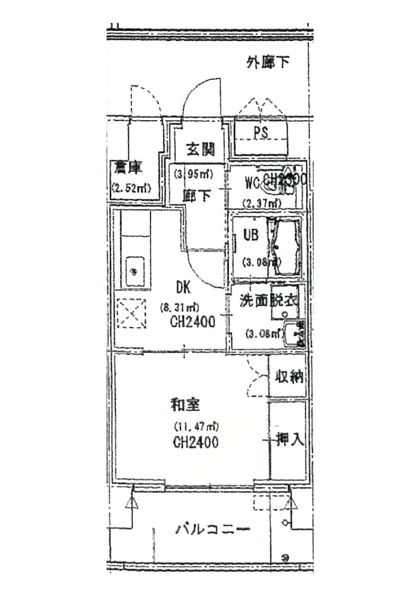 1DK間取り図その2