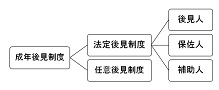 成年後見制度の種類を表した図