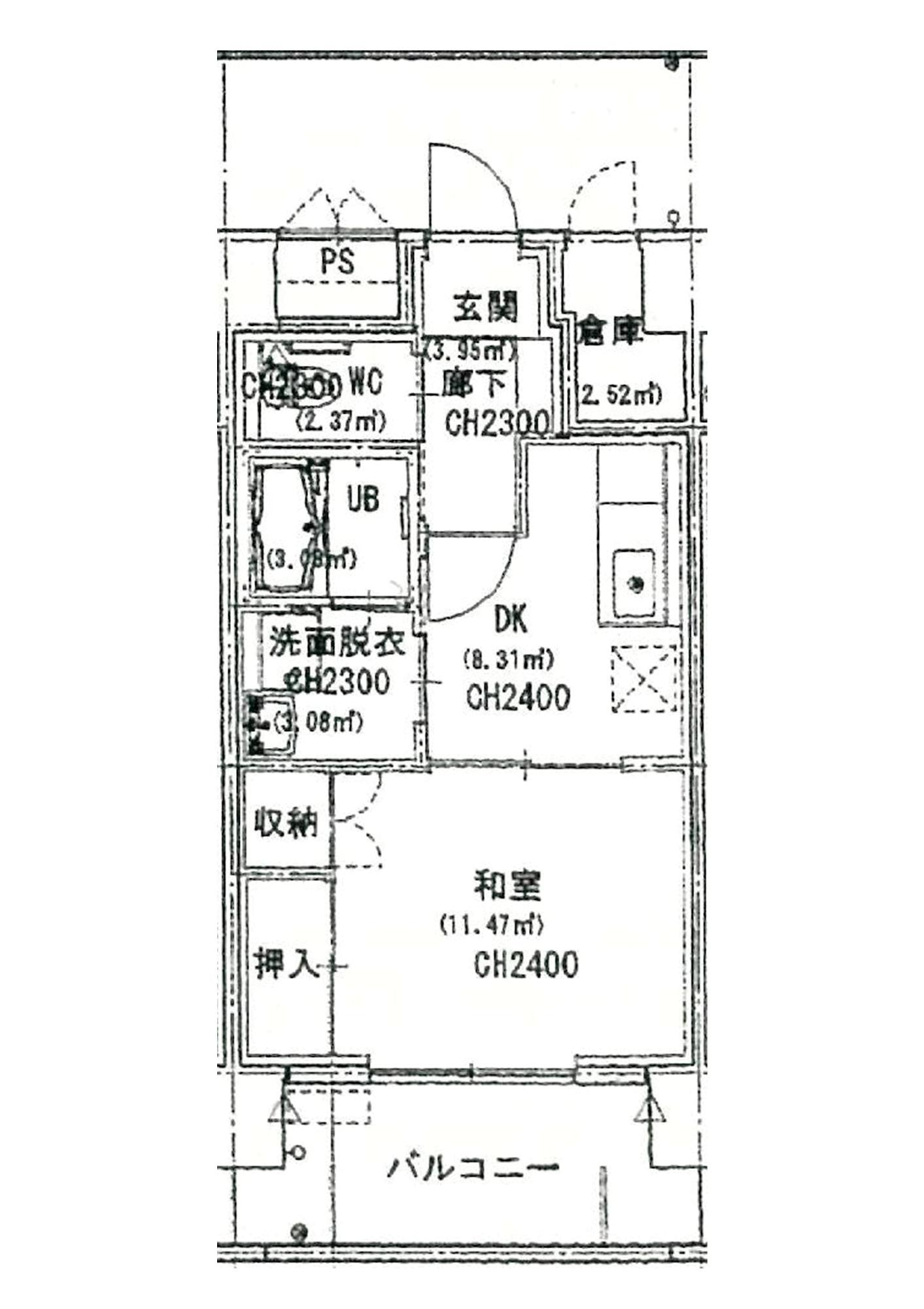 1DK間取り図その1