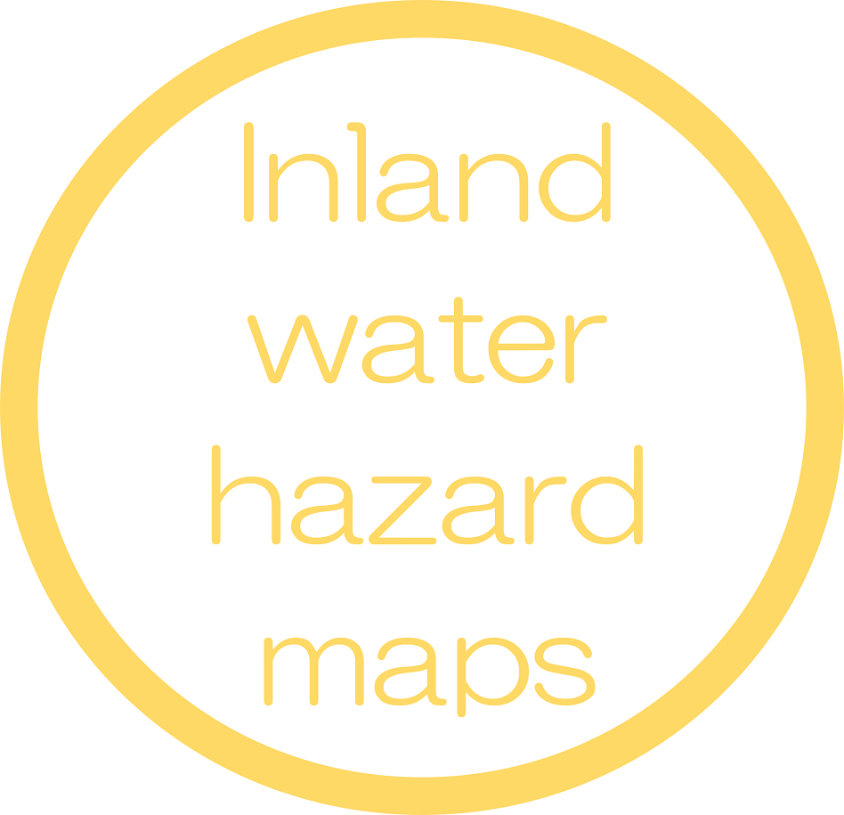 Inland water hazard maps